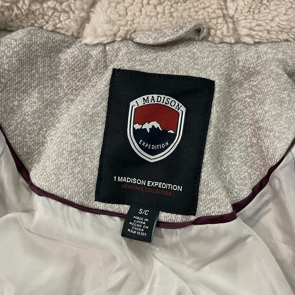 1 Madison Expedition Heritage Collection Coat Knit Full Zip Hooded Jacket Small - Picture 3 of 10